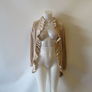 CASHMERE 390 CASHMERE BEIGE OPEN CARDIGAN SIZE S